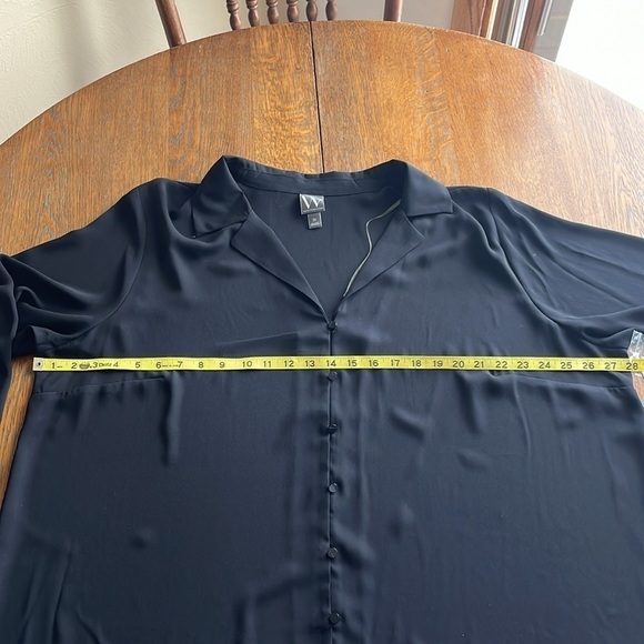 NWT Worthington Blouse Size 2X Georgette Style Fabric Collar Buttons Long Cuff - Picture 7 of 13